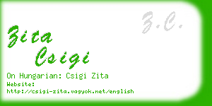 zita csigi business card